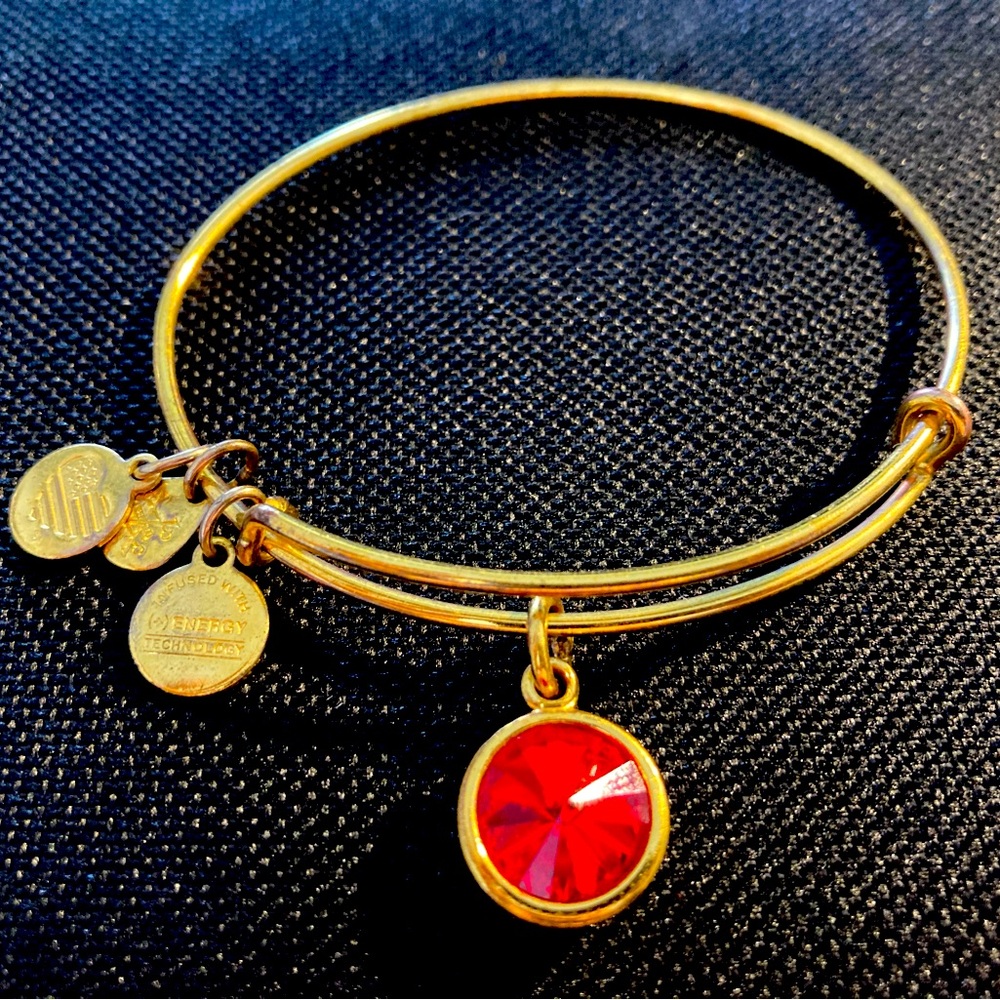 ALEX & ANI gold ruby bracelet